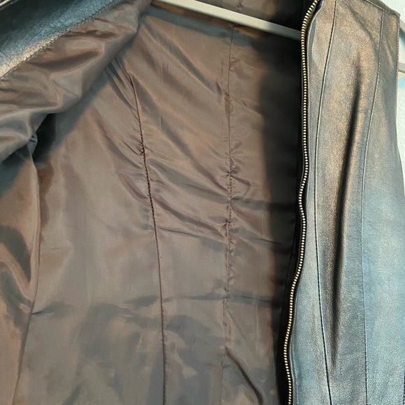 Like New Tadashi Pewter Genuine Leather Vest - Picture 3 of 9